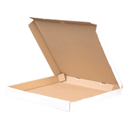 Коробка под пиццу 250*250*40 БЕЛАЯ, Т-22/Профиль В, с прямыми углами