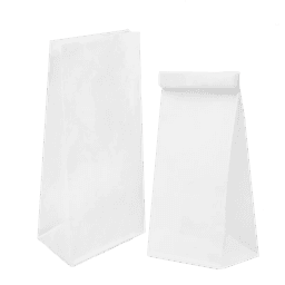 Пакет бумажный 120*80*340 Белый, П-дно СТ