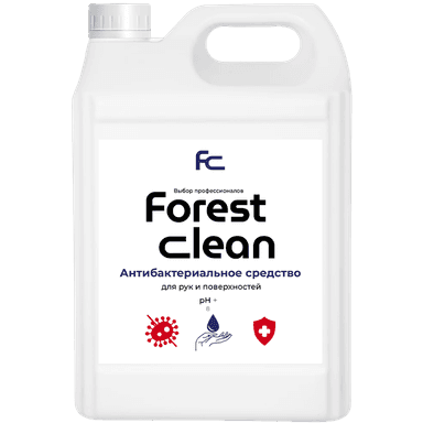 Средство для рук и поверхностей с антибактериальным эффектом "FOREST Clean" 5 л Евро Средство для рук и поверхностей с антибактериальным эффектом "FOREST Clean" 5 л Евро