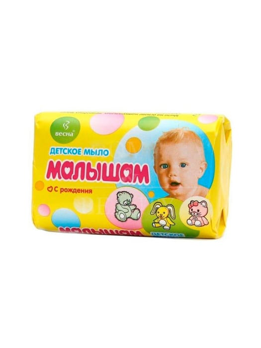 Мыло кусковое 90 г туалетное детское "Малышам" Весна Мыло кусковое 90 г туалетное детское "Малышам" Весна
