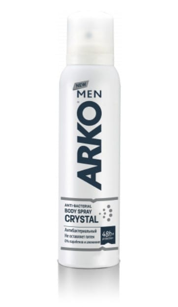 Дезодорант спрей 150 мл "Arko Men" МУЖСКОЙ Crystal Антибактериальный Дезодорант спрей 150 мл "Arko Men" МУЖСКОЙ Crystal Антибактериальный