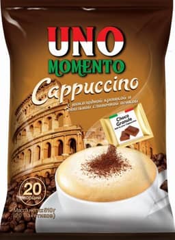Кофе Капучино 25,5 гр "Uno Momento" (20 шт.упак) Кофе Капучино 25,5 гр "Uno Momento" (20 шт.упак)